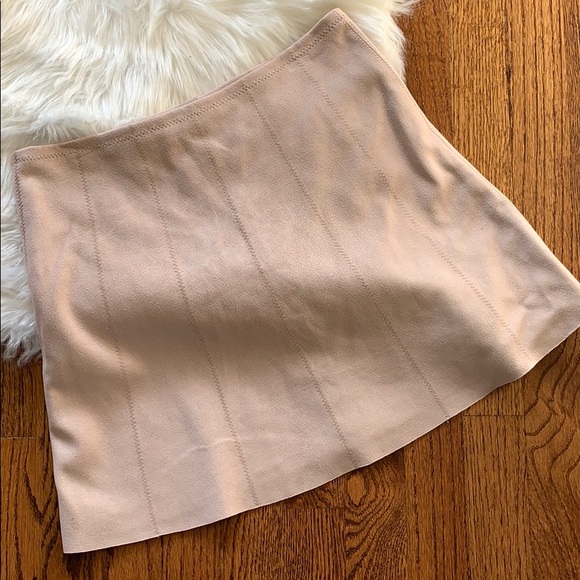 Forever 21 Pink Faux Suede Mini Skirt - Picture 3 of 5